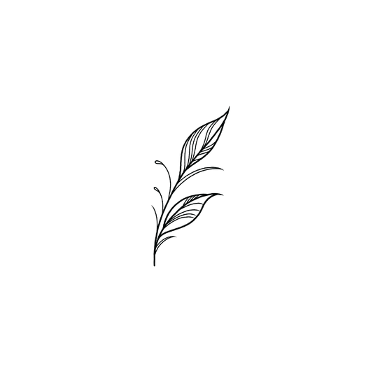 Oh My Ink temporary tattoo - Fine Line Leaf 6